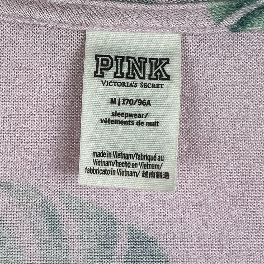 Pink Victoria's Secret Womens Graphic Sleepwear Cropped Top Size M Short Sleeve - Picture 5 of 9
